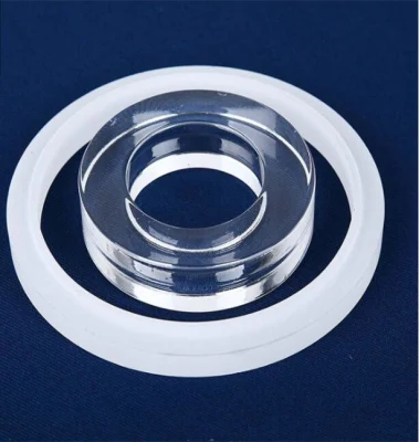 Heat Resistant Frosted Fused Silica Wafers Opaque Quartz Glass Flange